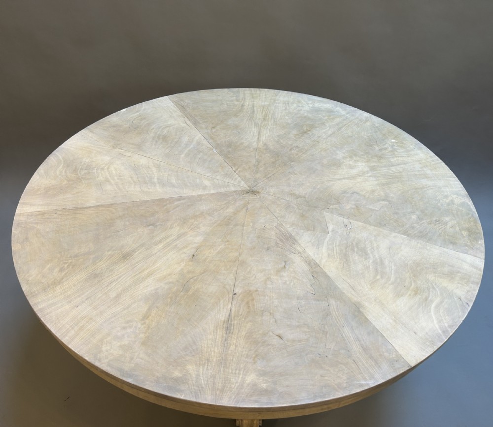 C19th Bleached Mahogany Breakfast Dining Table. View II