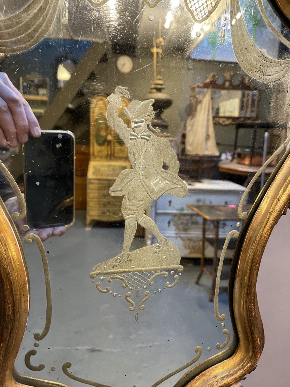 Venetian gilt wall mirror View V