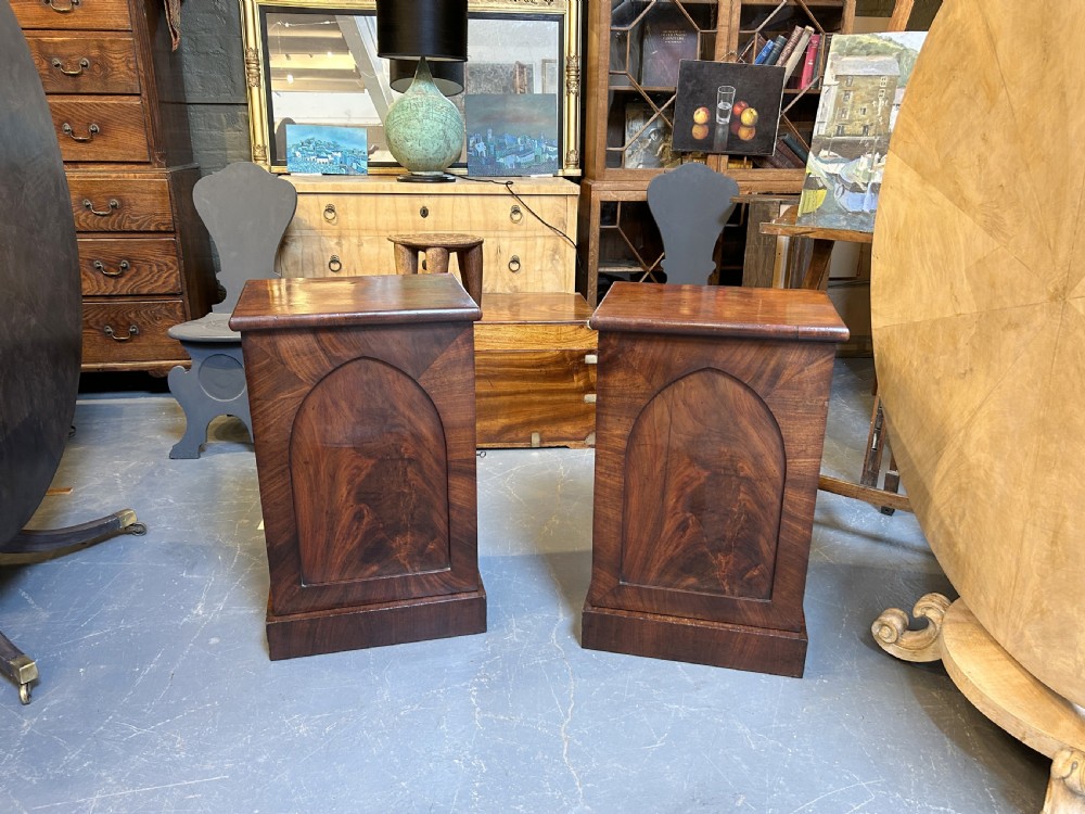 Pair Victorian Bedside Cabinets View V