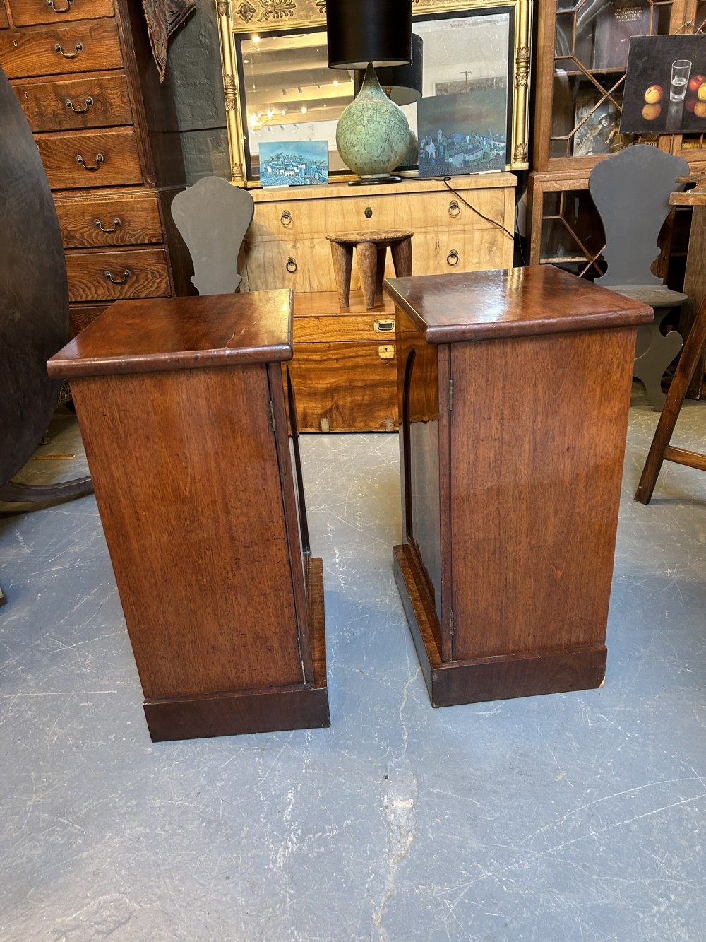 Pair Victorian Bedside Cabinets View X