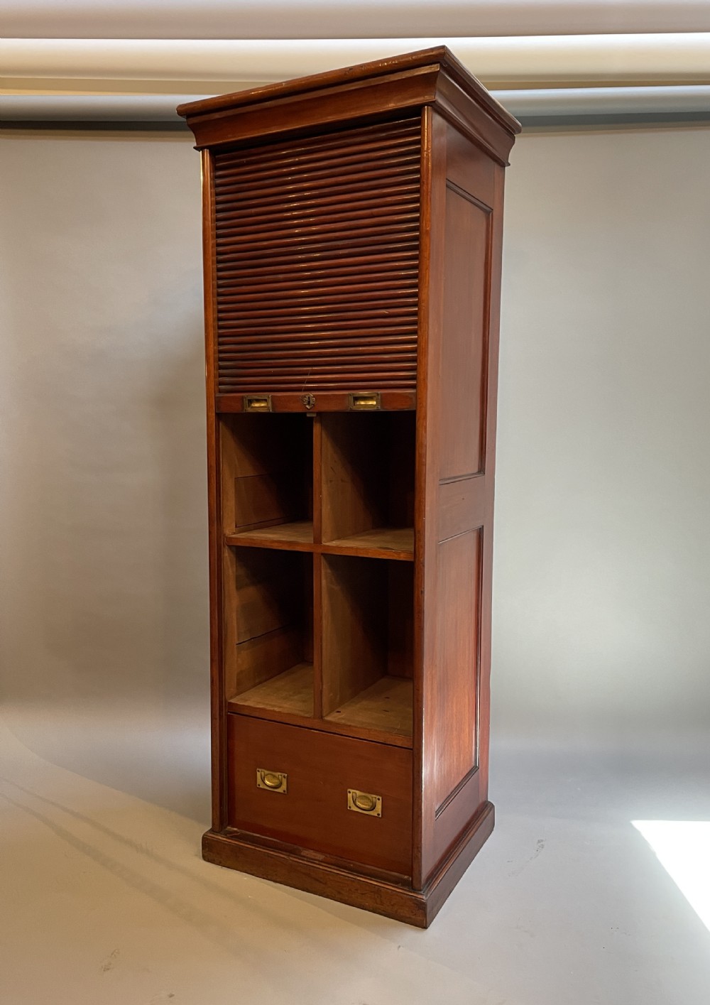 Exceptional Tambour Pedestal Cabinet View II