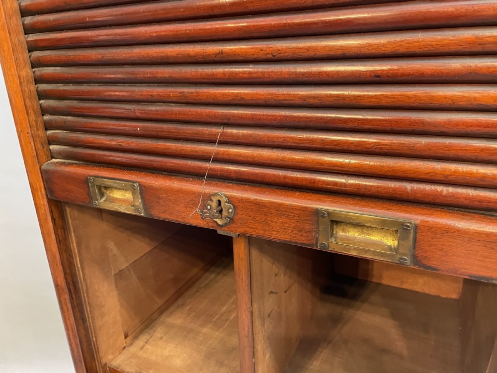 Exceptional Tambour Pedestal Cabinet View IV