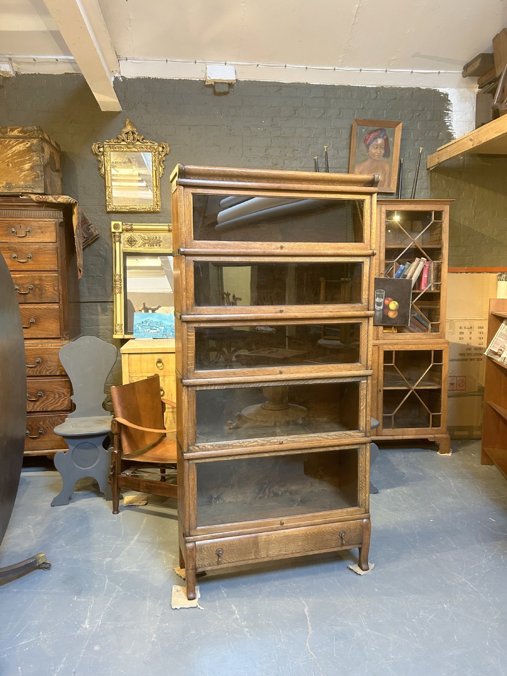 Globe Wernicke Oak Bookcase View IV