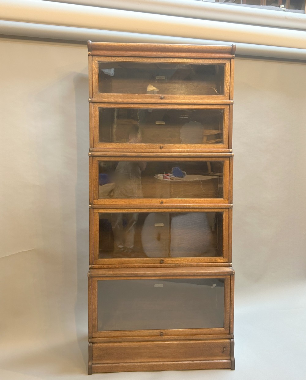 Globe Wernicke Oak Stacking Bookcase View IV