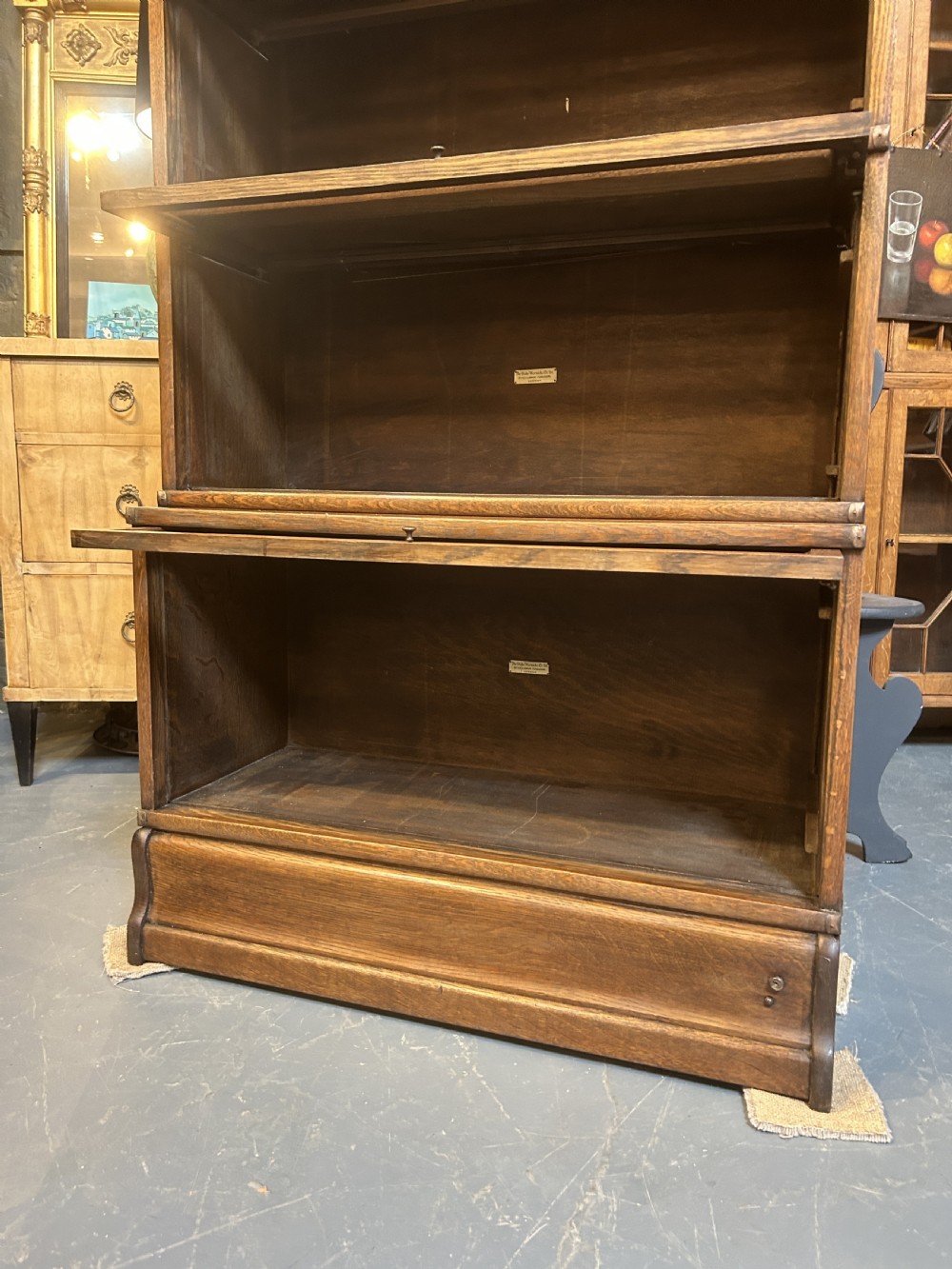 Globe Wernicke Oak Stacking Bookcase View IX