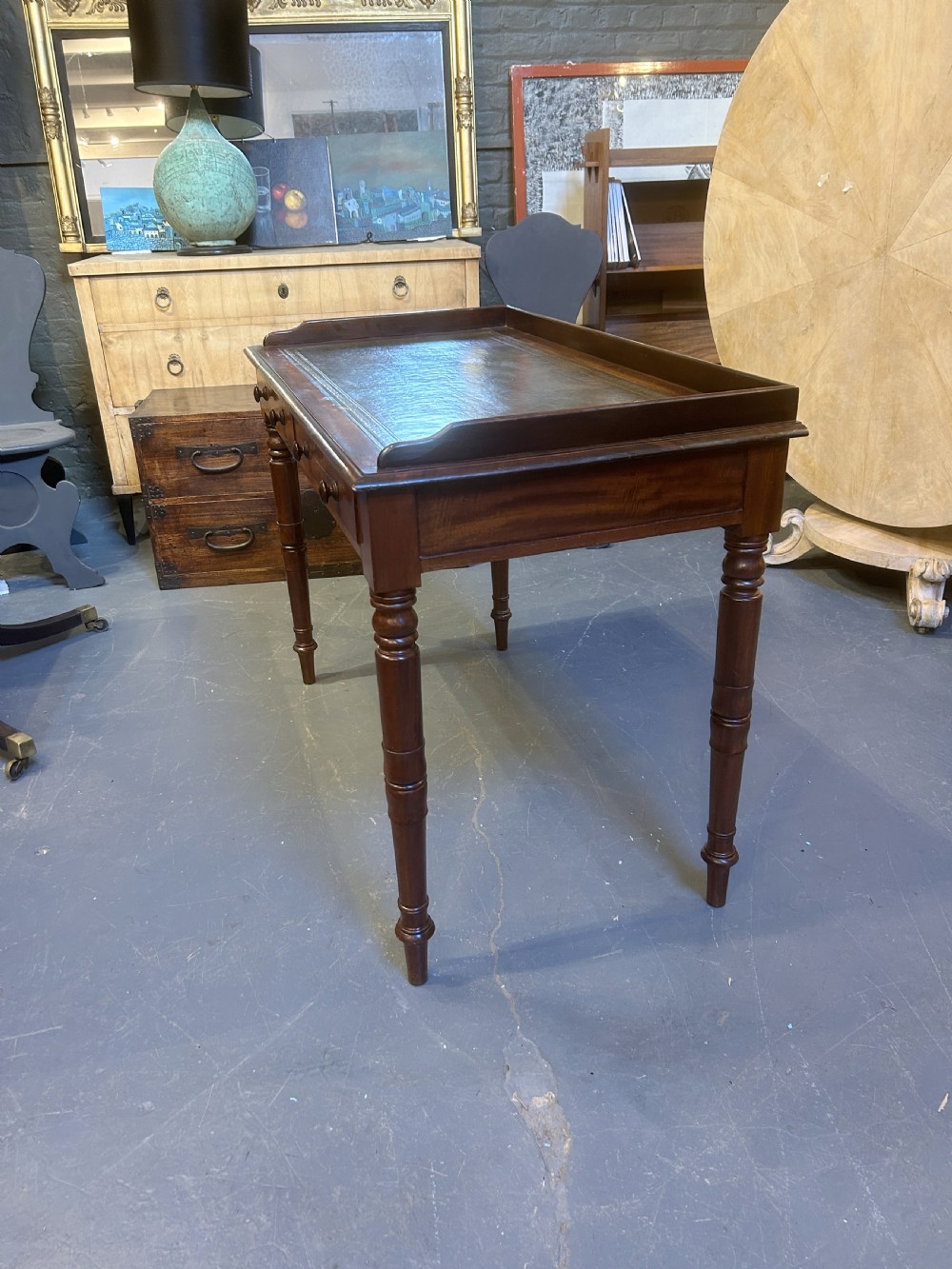 Victorian mahogany writing table View VIII