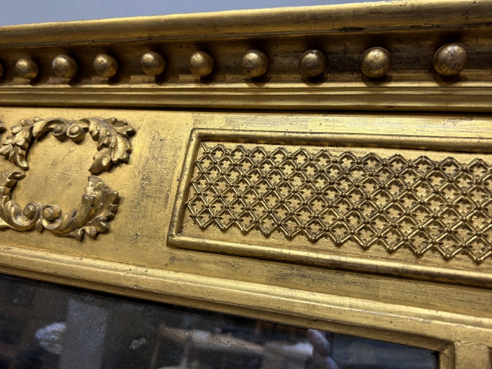 C19th Gilt Overmantle mirror View V