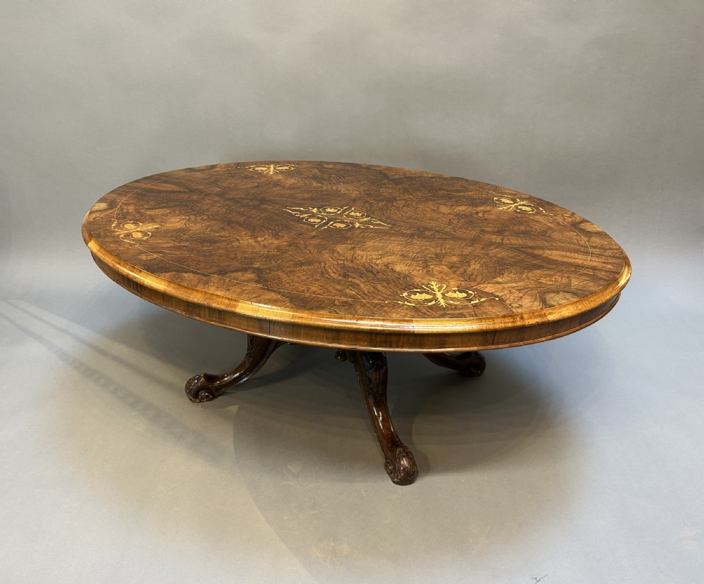 Victorian burr walnut coffee table