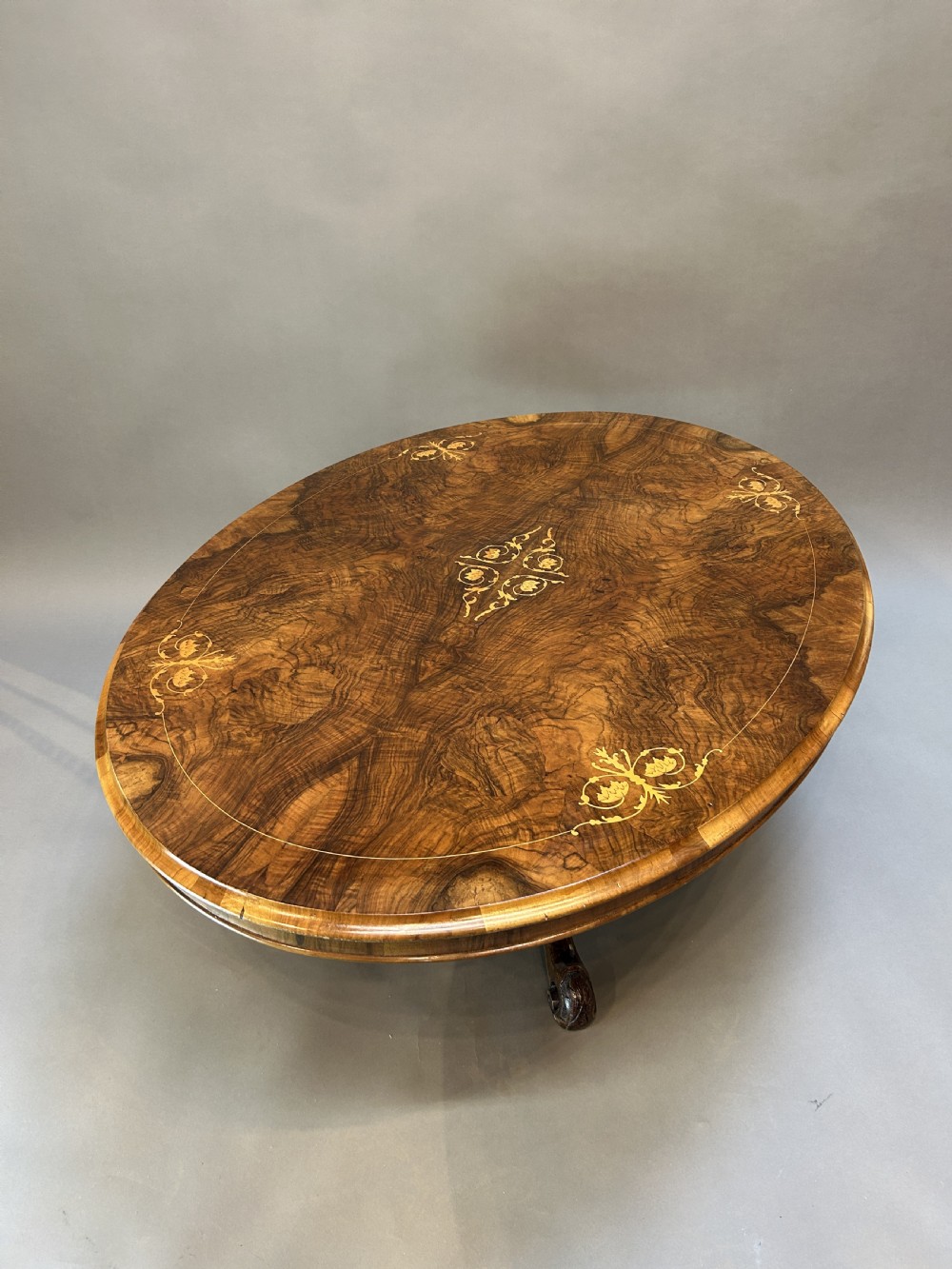 Victorian burr walnut coffee table View VI