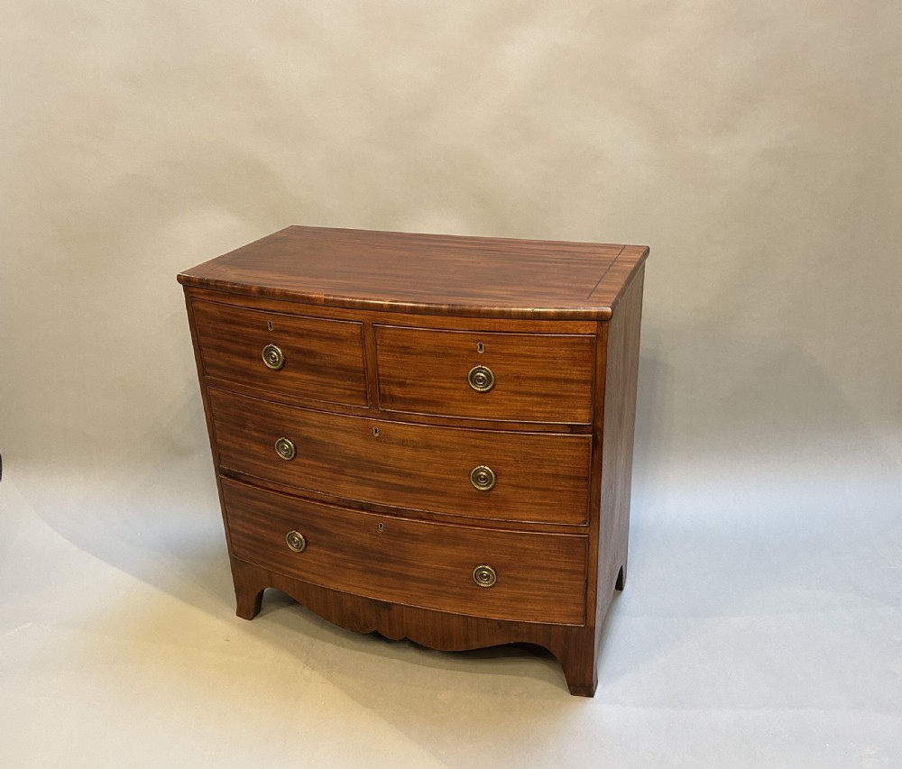 George III Mahogany Bow Chest Of Drawers