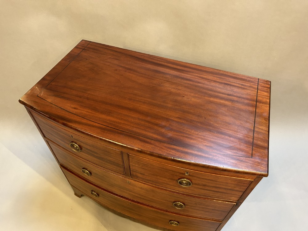 George III Mahogany Bow Chest Of Drawers View II