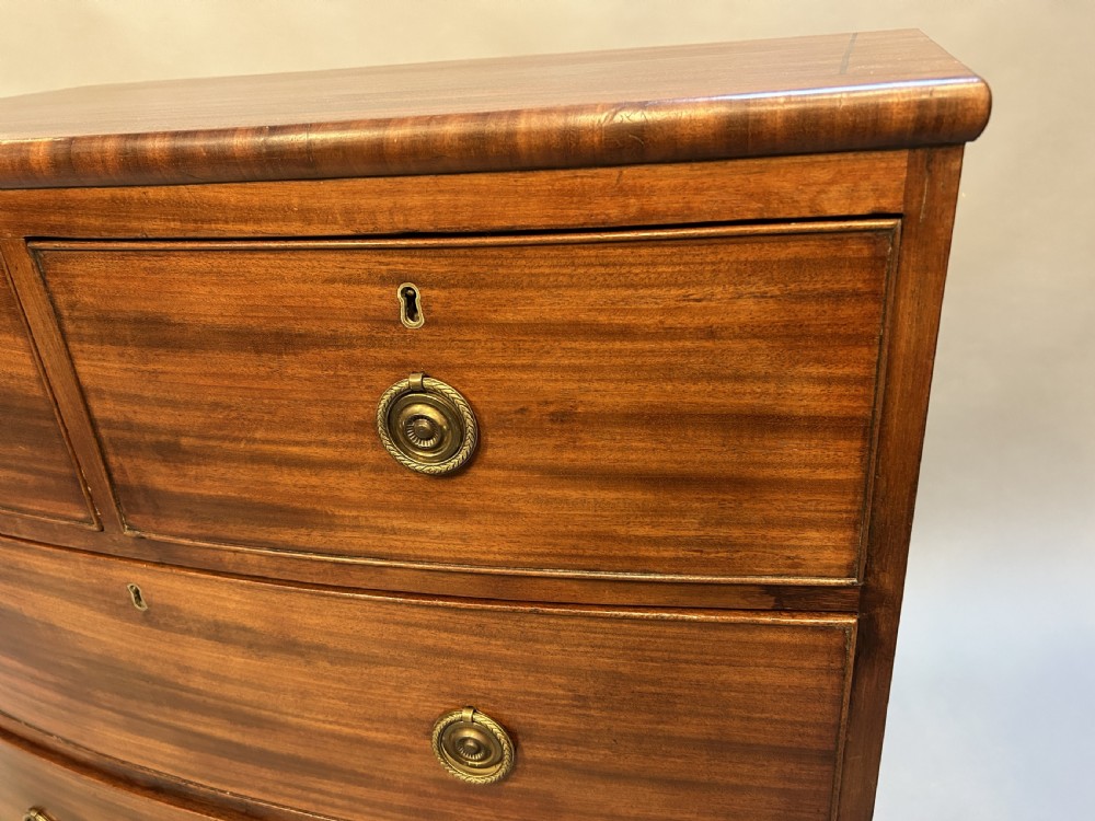George III Mahogany Bow Chest Of Drawers View III