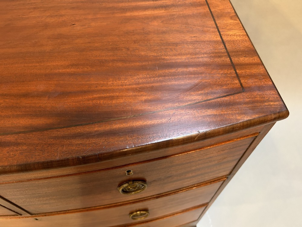 George III Mahogany Bow Chest Of Drawers View IV