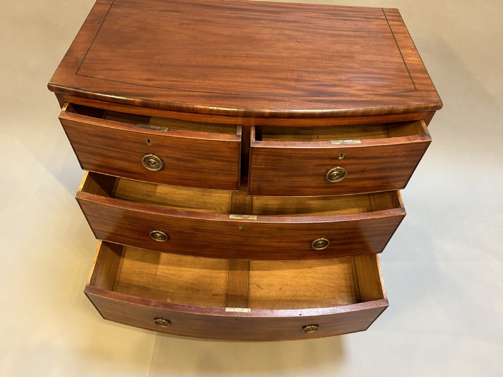 George III Mahogany Bow Chest Of Drawers View VII