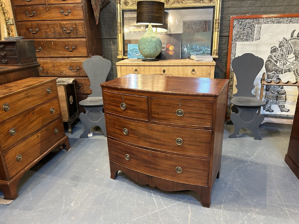 George III Mahogany Bow Chest Of Drawers View XI