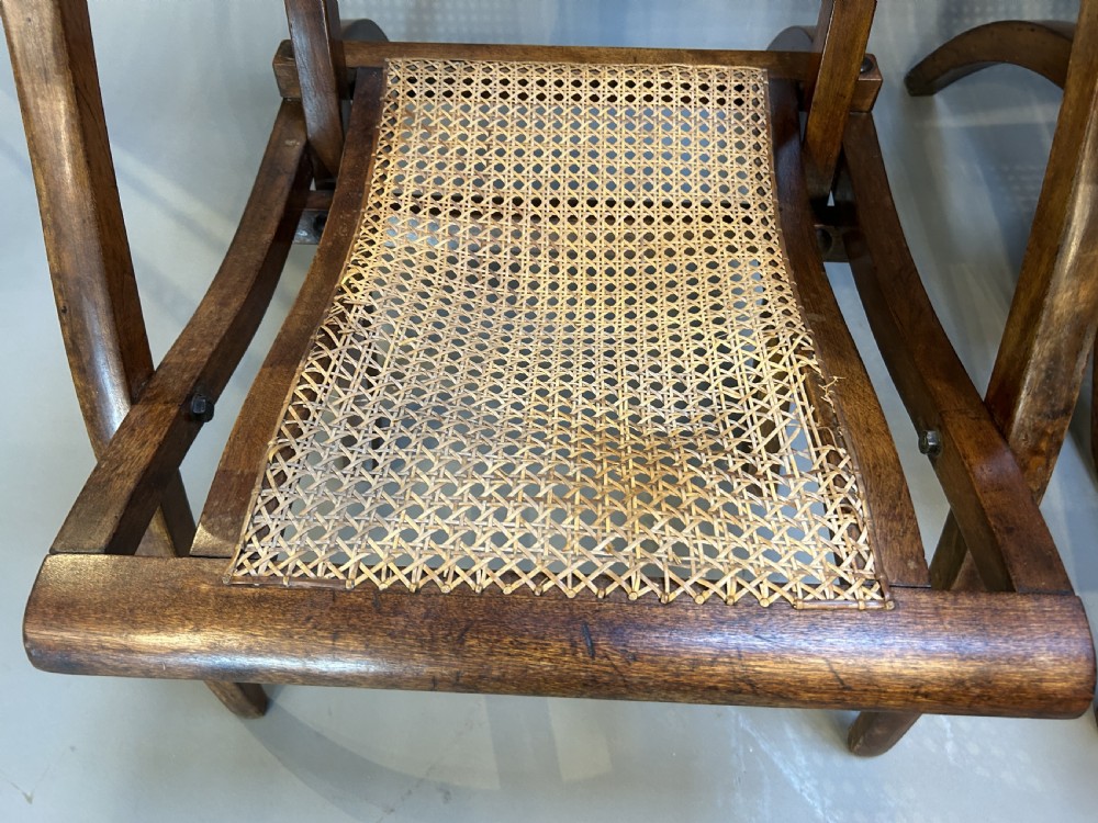 Pair Edwardian Steamer Deck Chairs View IX