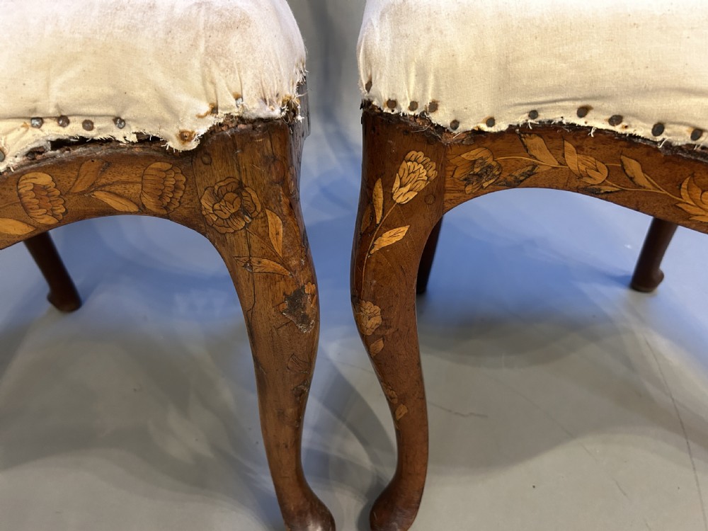 Pair antique Dutch side chairs View II