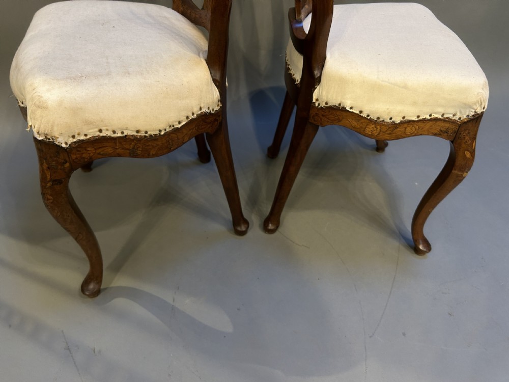 Pair antique Dutch side chairs View IV