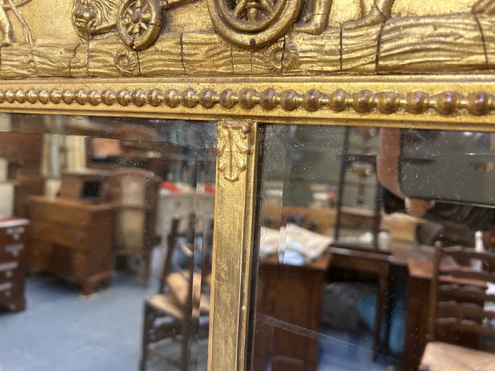 C19th gilt overmantle mirror View III