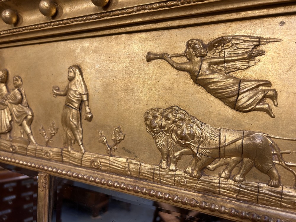 C19th gilt overmantle mirror View V