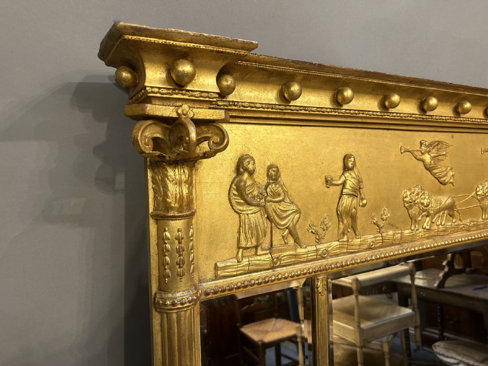 C19th gilt overmantle mirror View VI