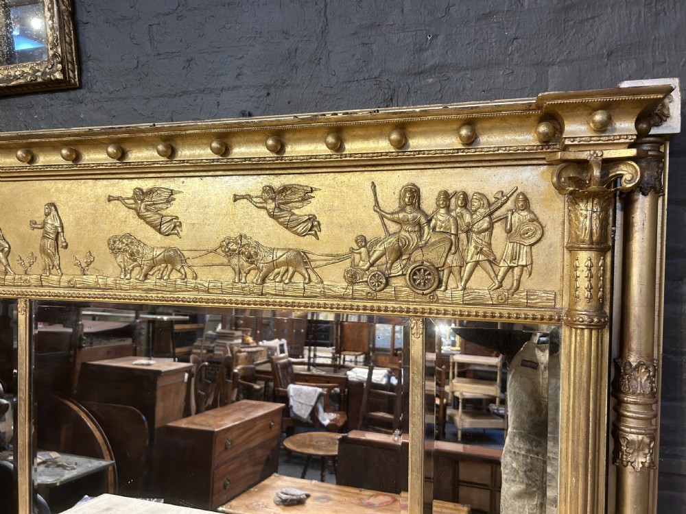 C19th gilt overmantle mirror View IX