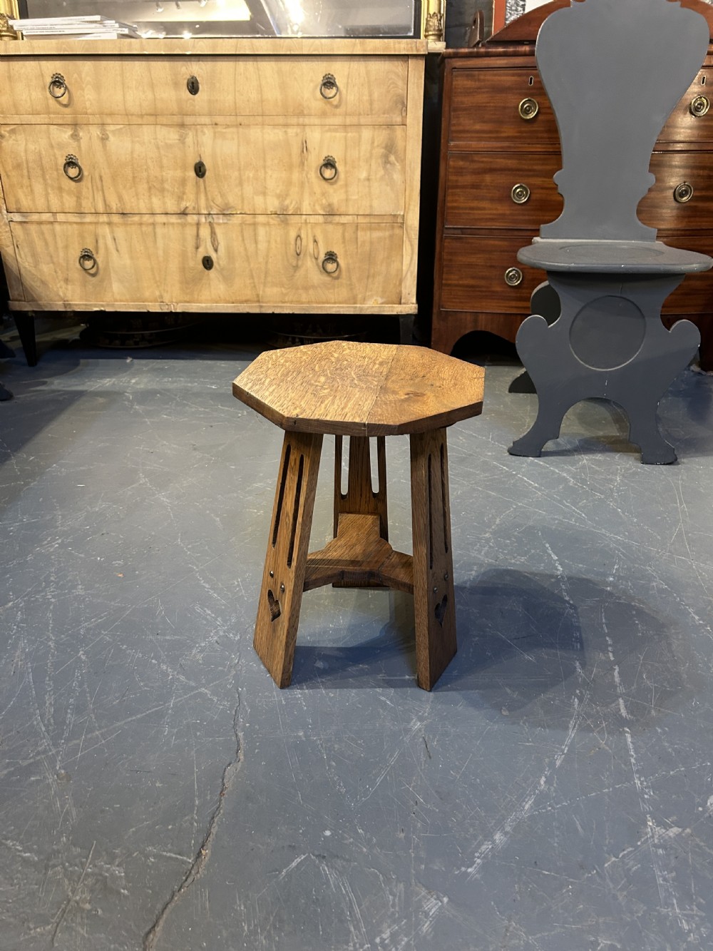 Arts & Crafts side table, Liberty manner. View IV