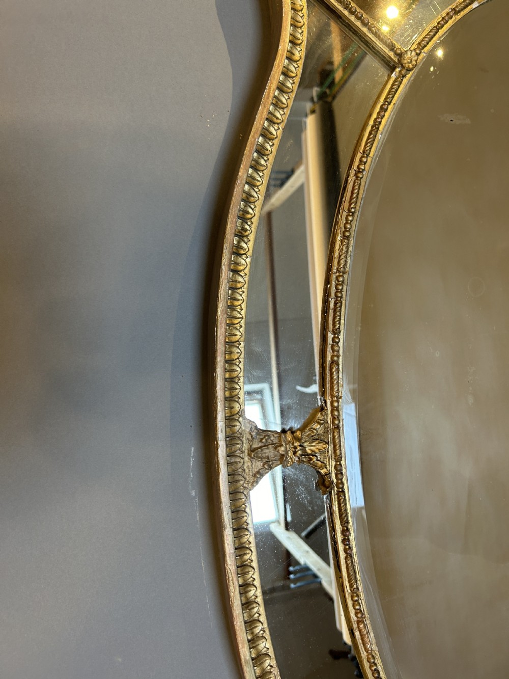 George III Gilt Overmantel Mirror View VI