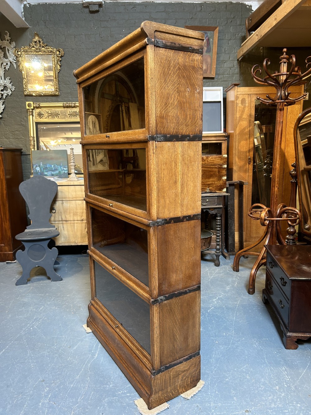 globe wernicke bookcase of 4 larger sections View X