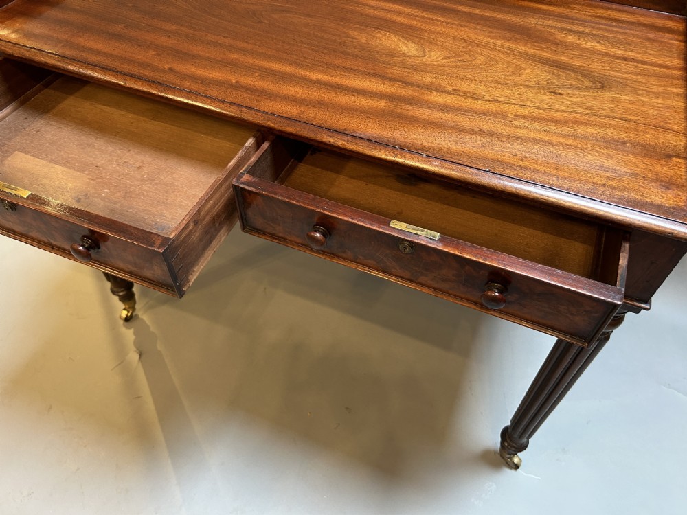 C19th Mahogany Writing Table, Attributed Gillows View III