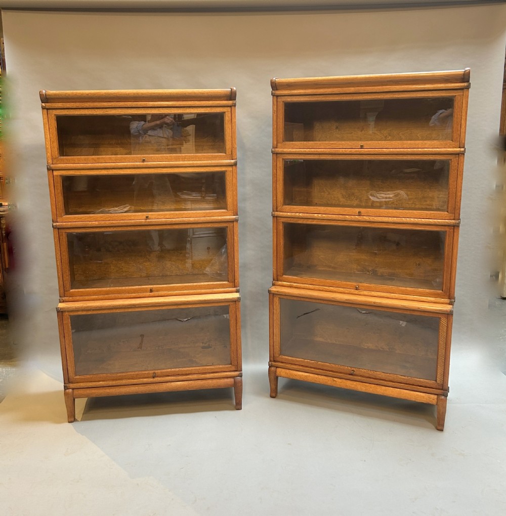 Pair Globe Wernicke Bookcases