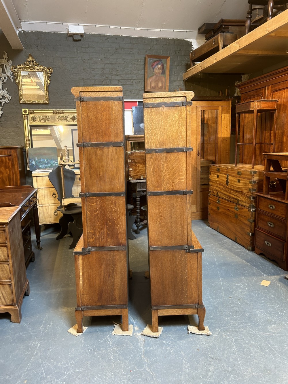Pair Globe Wernicke Bookcases View VI