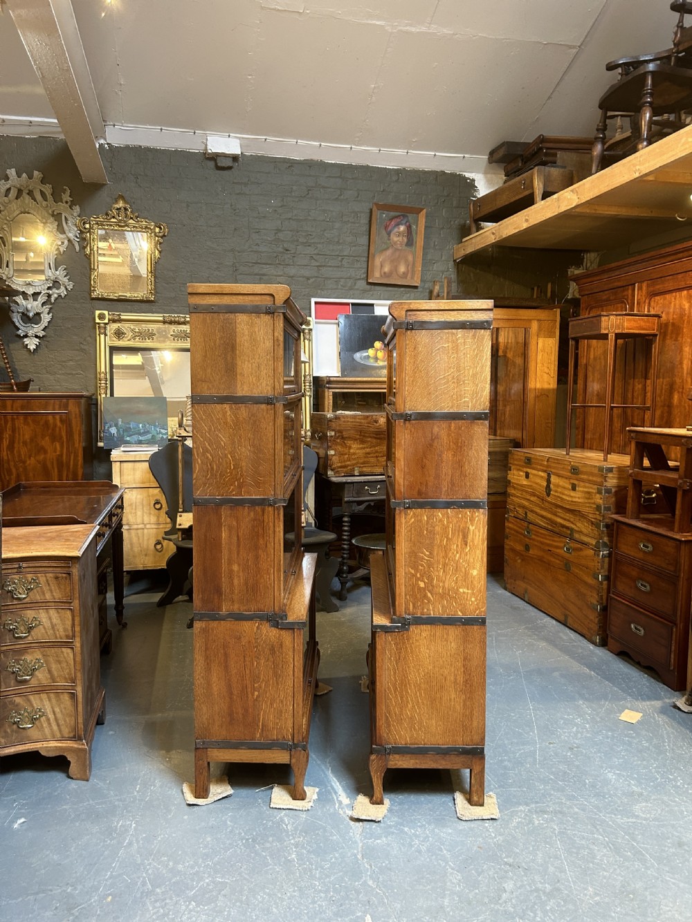 Pair Globe Wernicke Bookcases View VII