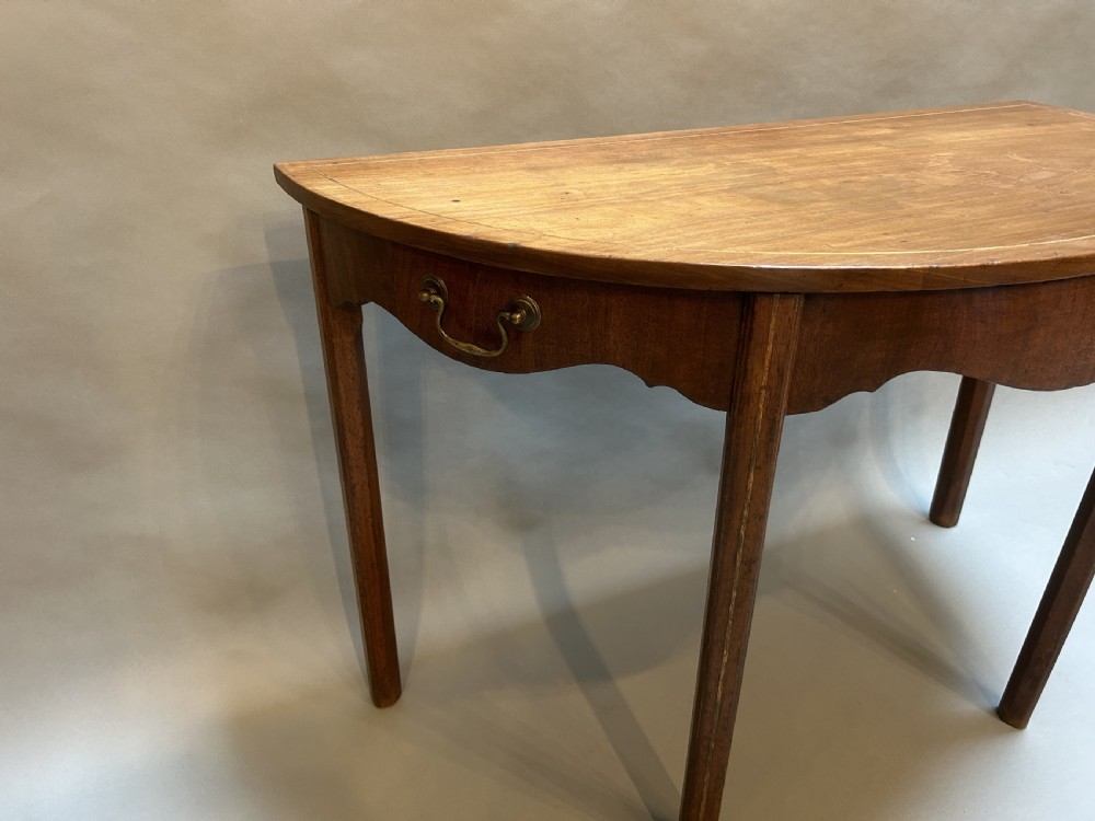 George III Demi Lune console Table View IV