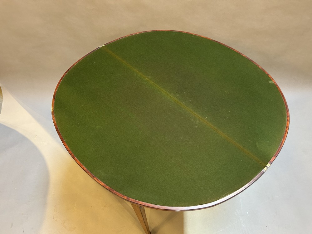 George III demi-lune card table View V