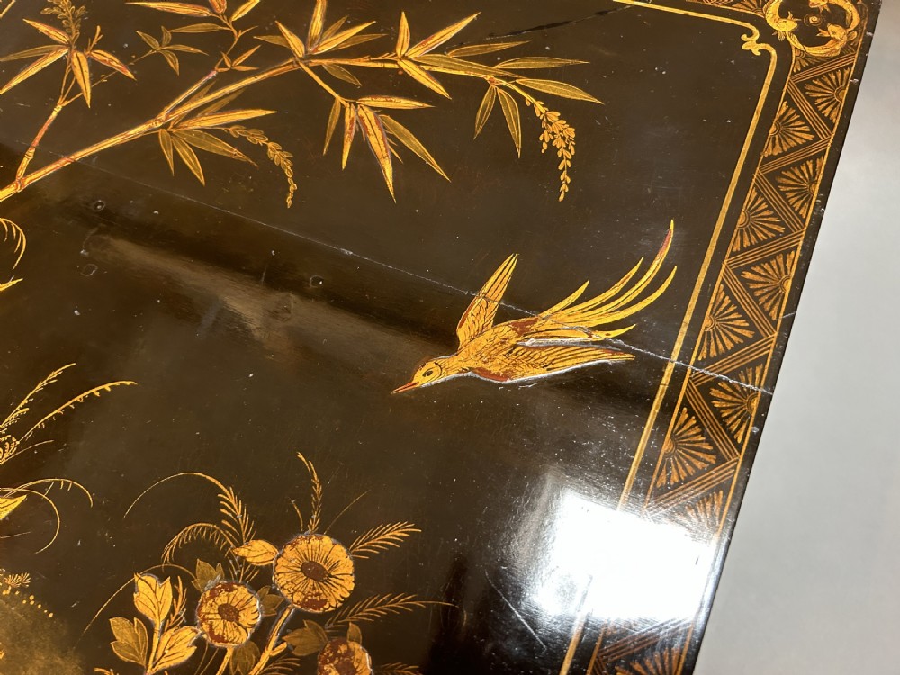 Pair Chinoiserie Lacquered Coffee Tables View IV