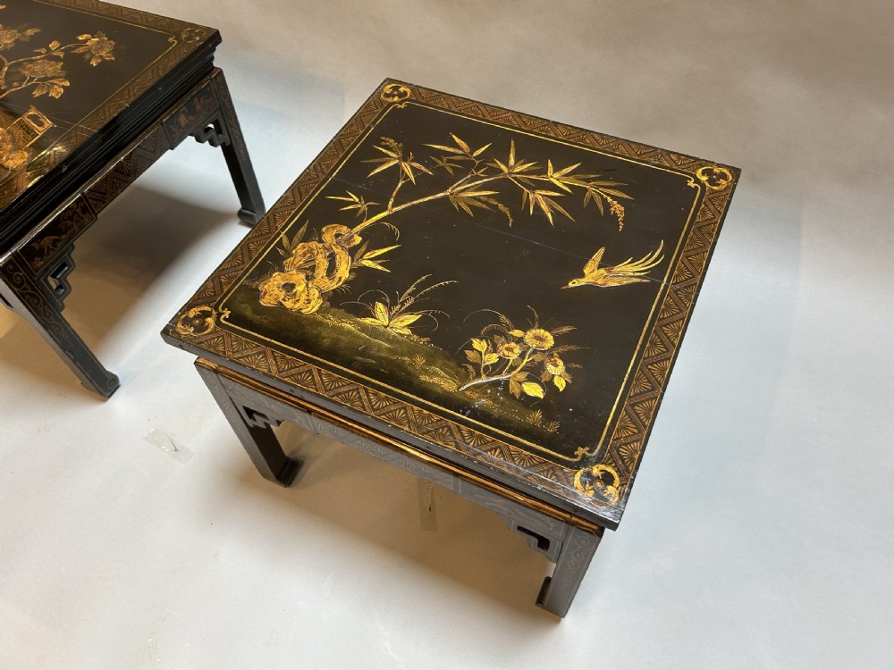 Pair Chinoiserie Lacquered Coffee Tables View V
