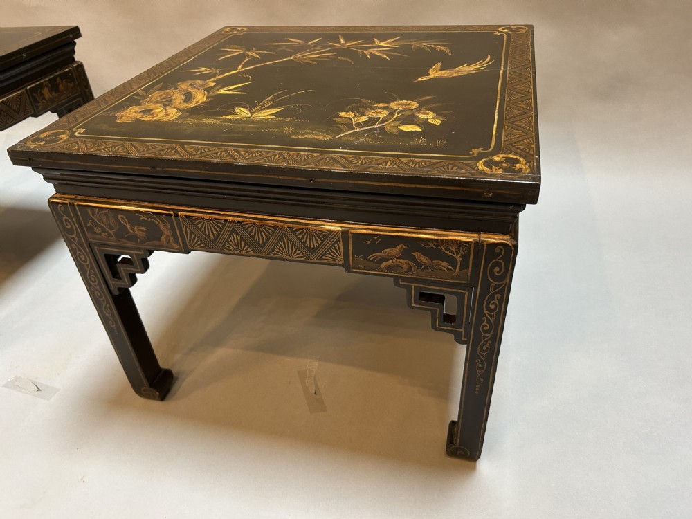 Pair Chinoiserie Lacquered Coffee Tables View VI