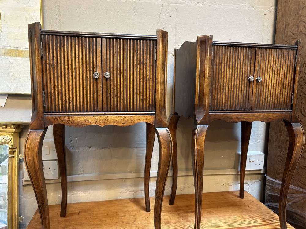 pair of French bedside cabinets View IX