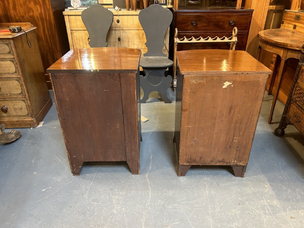 Pair Edwardian Mahogany Bedside Chest Of Drawers View VII
