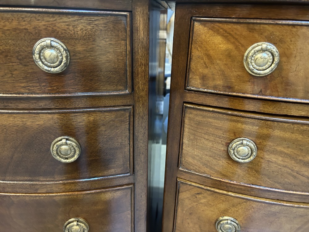Pair Edwardian Mahogany Bedside Chest Of Drawers View IX