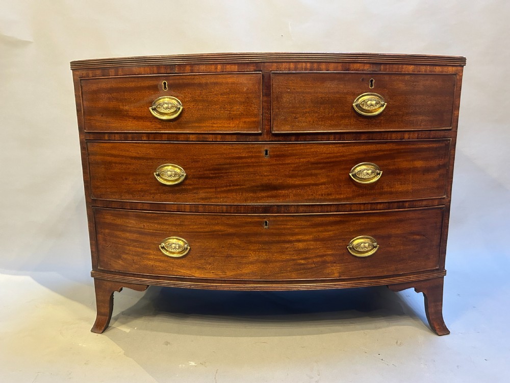 George III mahogany bow-front chest of drawers View IV