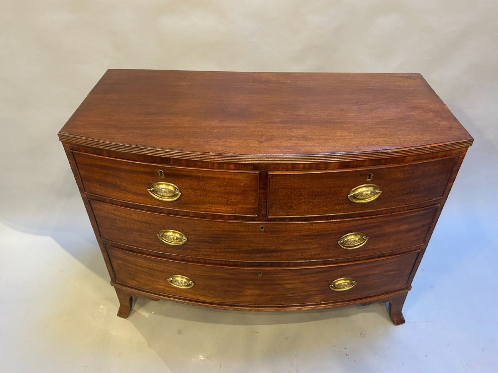 George III mahogany bow-front chest of drawers View V