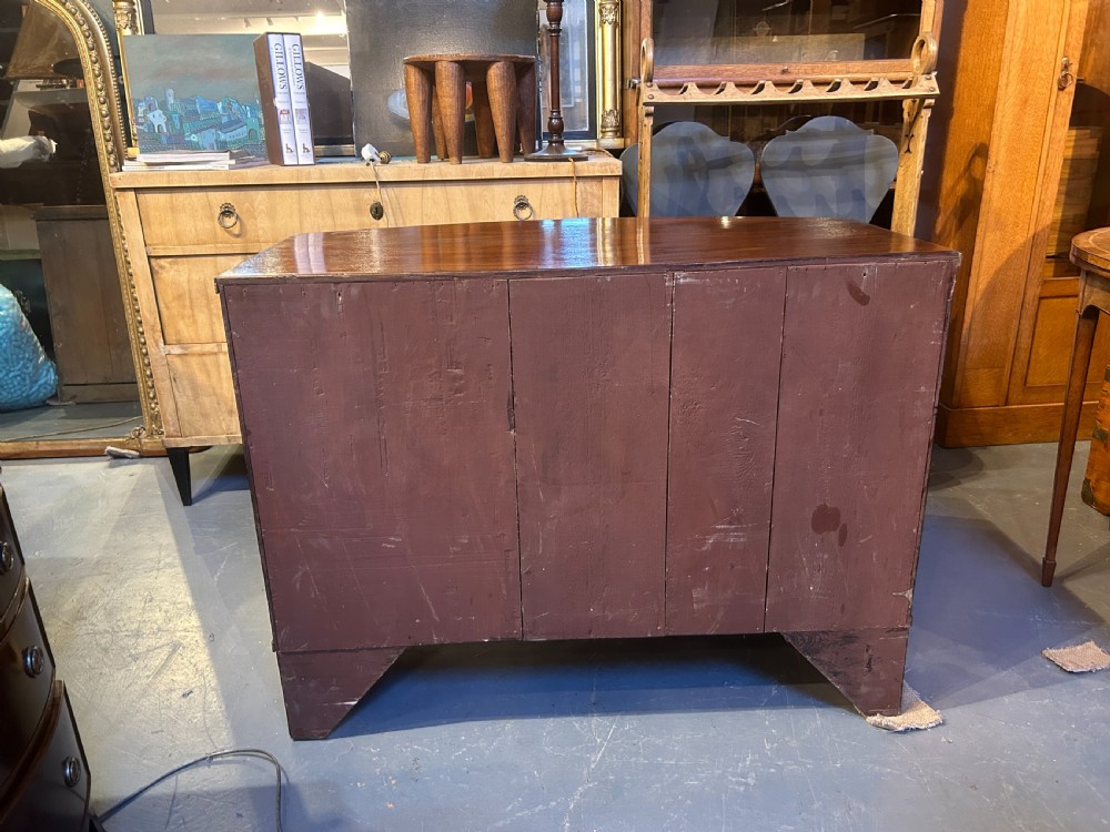 George III mahogany bow-front chest of drawers View VII