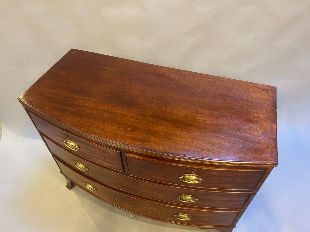 George III mahogany bow-front chest of drawers View X