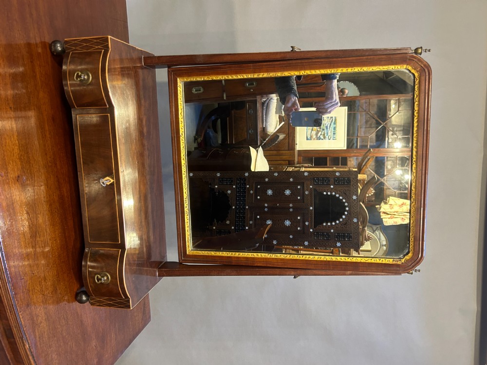 George III mahogany dressing table mirror View II