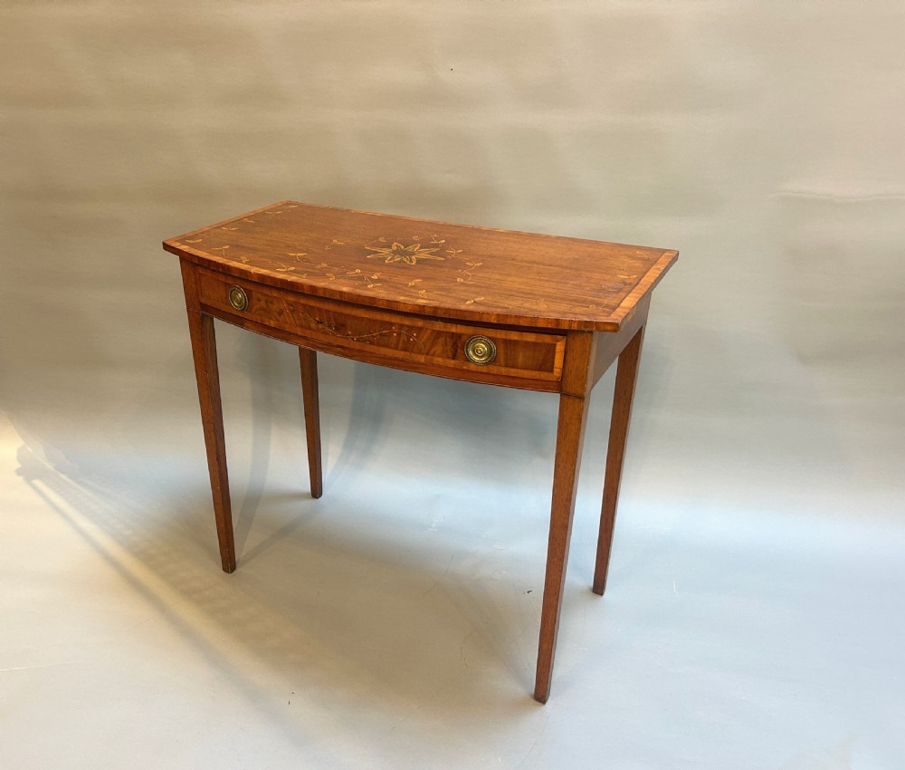 George III inlaid mahogany side table
