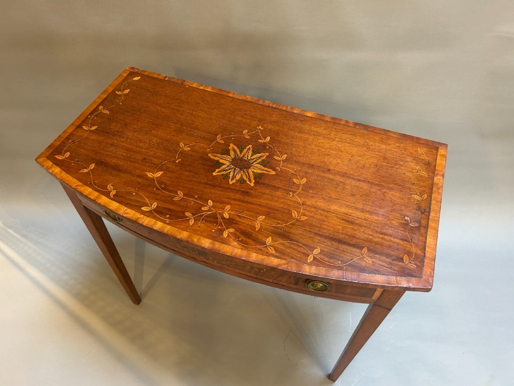 George III inlaid mahogany side table View II