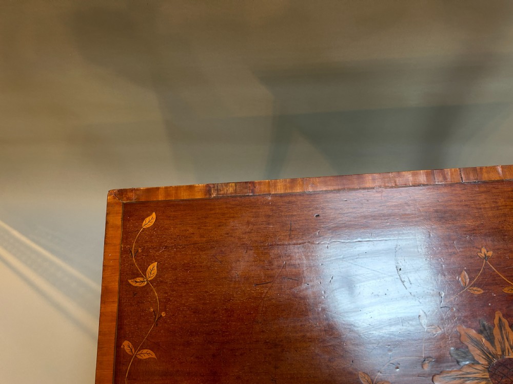 George III inlaid mahogany side table View III