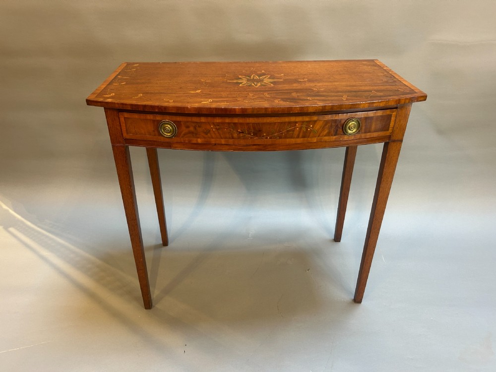 George III inlaid mahogany side table View IV